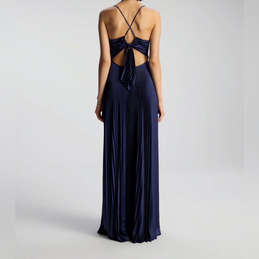 A.L.C Aries Satin Pleated Dress - Picture 2 of 13